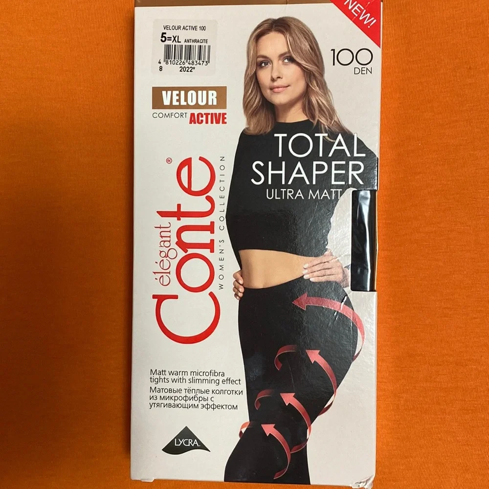 New warm microfiber pantyhose with slimming effect velour comfort total shaper